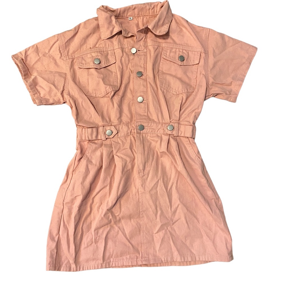 J.ING pink denim dress mini skirt